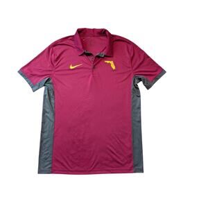 Nike Men's Dri-Fit Florida State Seminoles Polo Shirt Maroon Golf Athletic Sz L